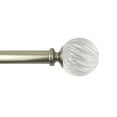 thumbnail image 1 of Better Homes & Gardens Twisted Clear Sphere 1" Single Adjustable Curtain Rod, 42"-120", Satin Nickel, 1 of 8