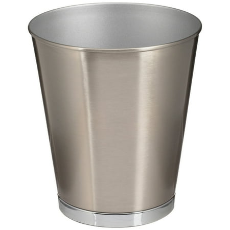 Better Homes & Gardens Two-Tone Metal Wastebasket, Silver