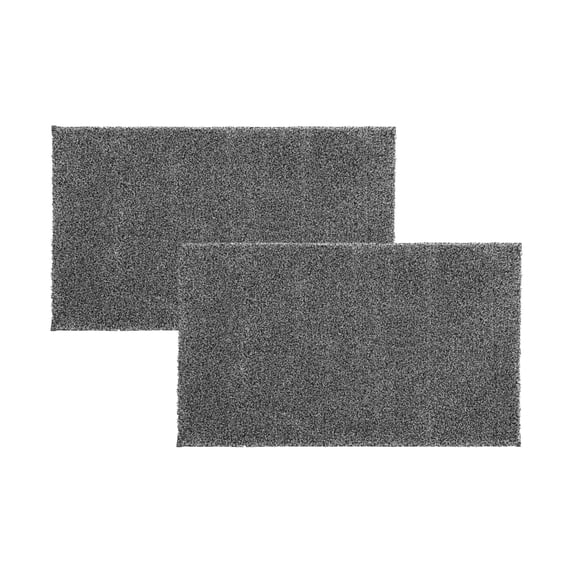 Better Homes & Gardens Ultra Soft Polyester 2 Piece Bath Rug Set , 20" x 34" and 20" x 34", Grey Shadow Heather