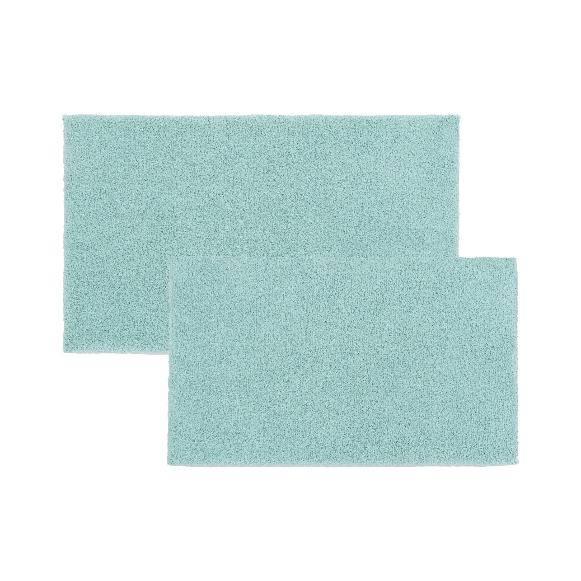 Better Homes & Gardens Ultra Soft Polyester 2 Piece Bath Rug Set , 20" x 34" and 23" x 39", Aquifer