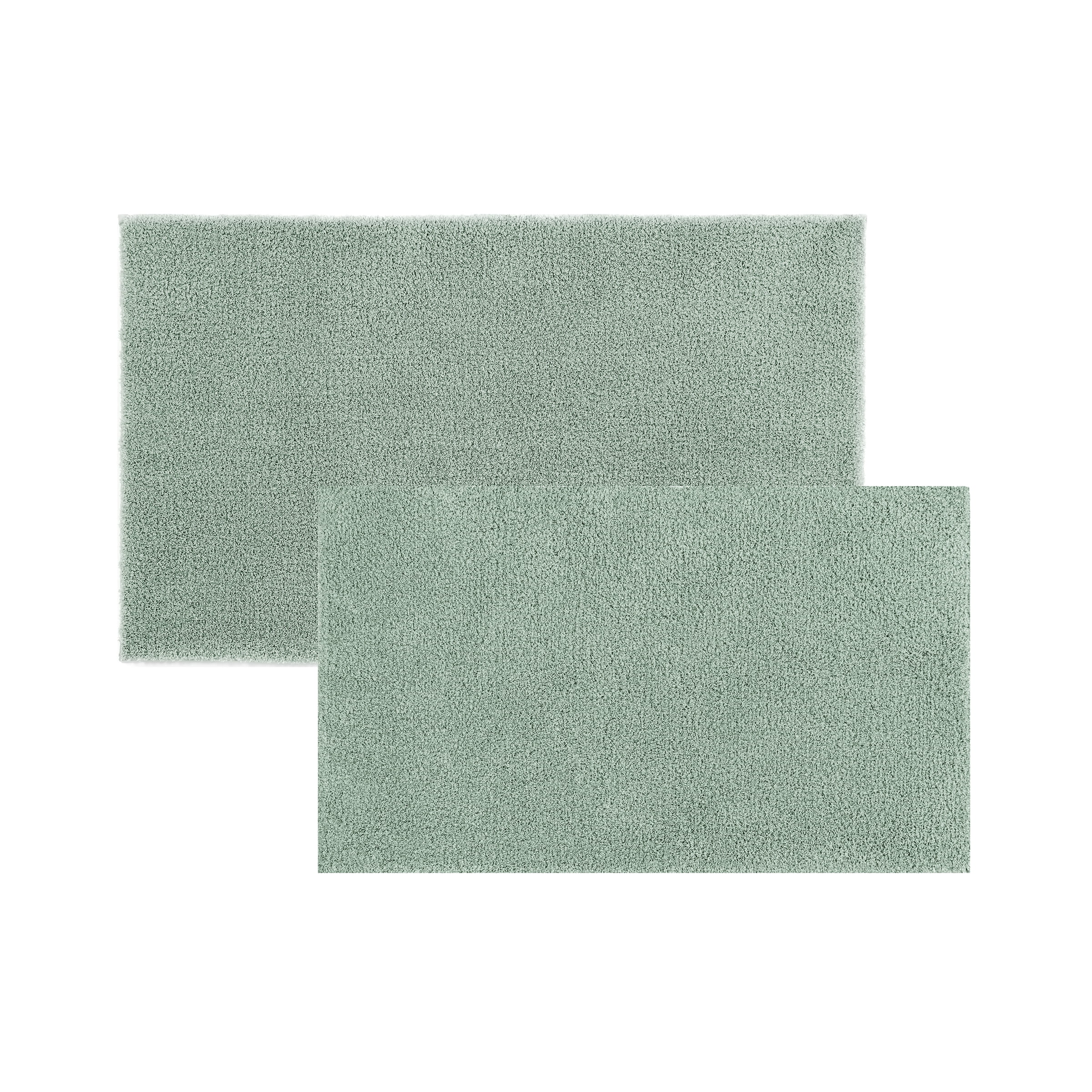 Better Homes & Gardens Ultra Soft Polyester 2 Piece Bath Rug Set , 20" x 34" and 23" x 39", Green River