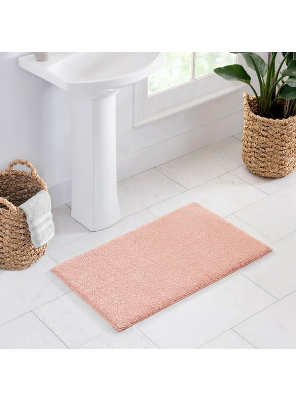 Better Homes & Gardens Ultra Soft Polyester Bath Rug, 20" x 34", Cherry Blossom