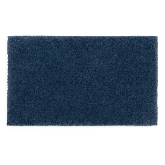 Better Homes & Gardens Ultra Soft Polyester Bath Rug, 20"x34", Blue Admiral
