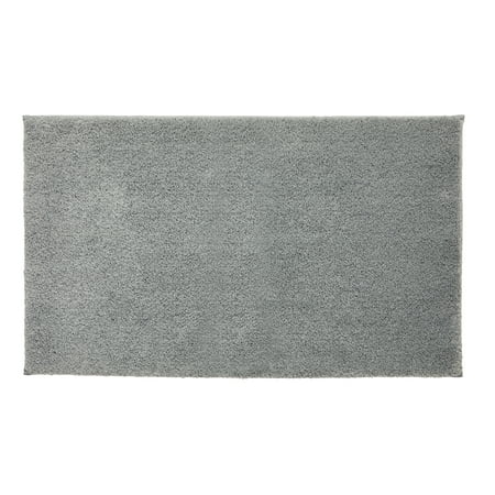 Better Homes & Gardens Ultra Soft Polyester Bath Rug, 20"x34", Grey Flannel