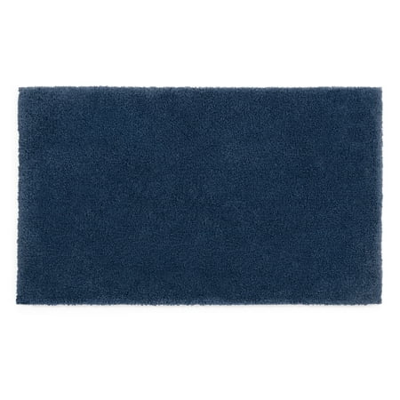 Better Homes & Gardens Ultra Soft Polyester Bath Rug, 23" x 39", Blue Admiral