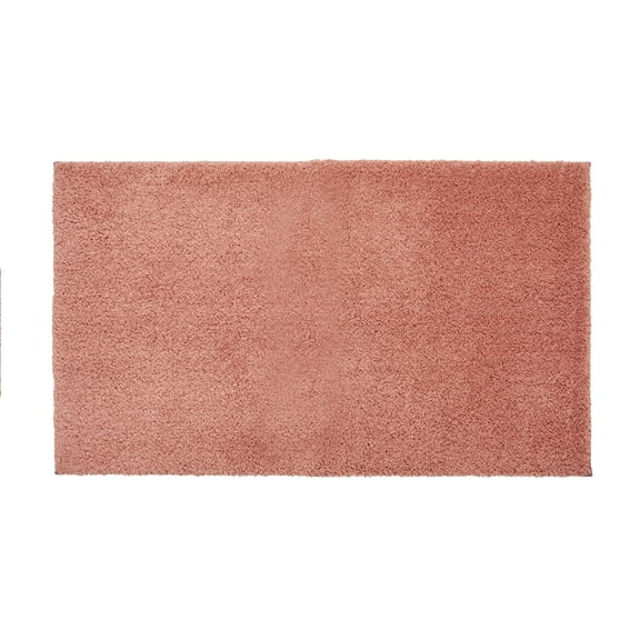Better Homes & Gardens Ultra Soft Polyester Bath Rug, 23"x39", Old Rose