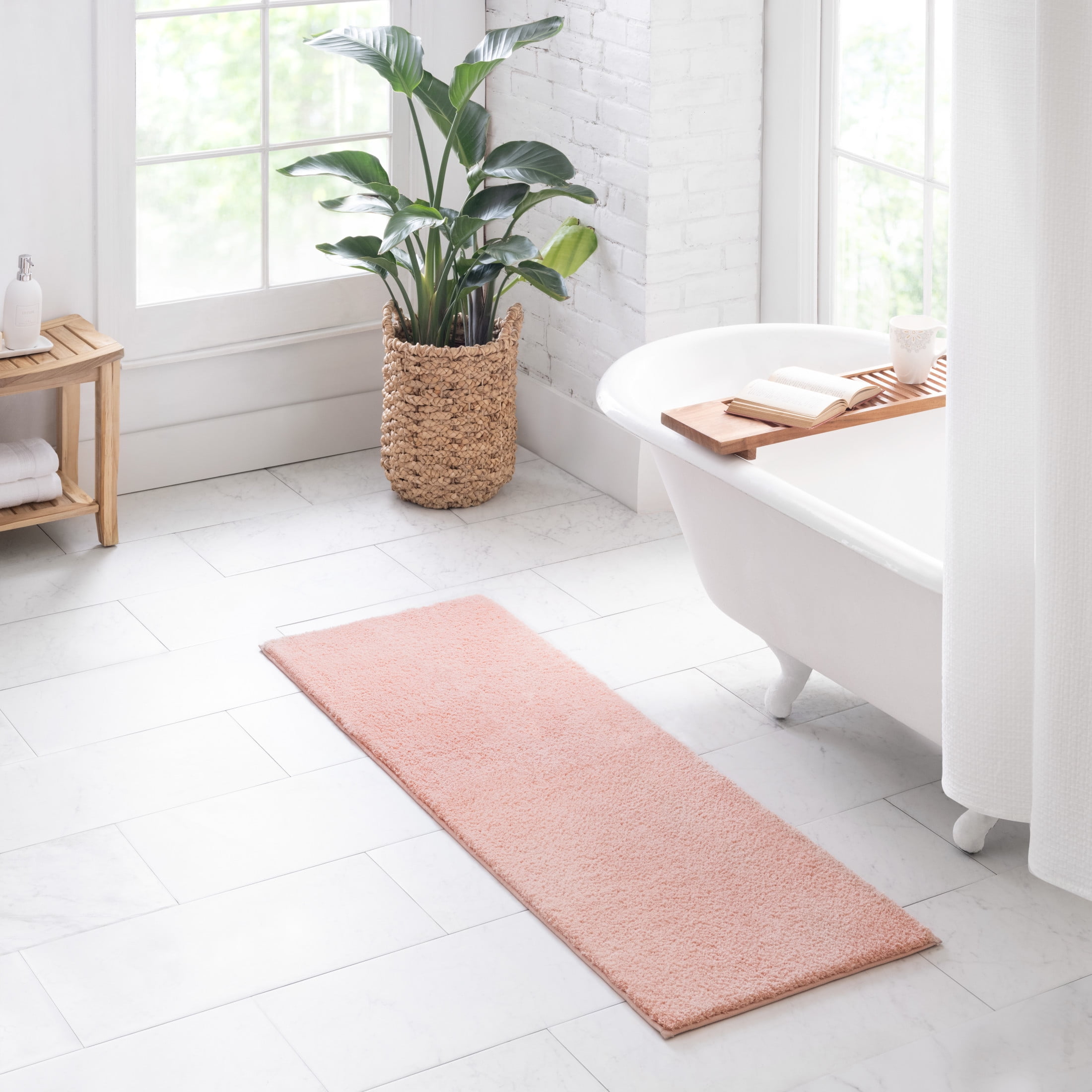 Better Homes & Gardens Ultra Soft Polyester Bath Runner Rug, 20" x 60