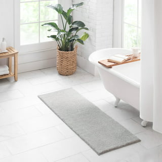 Better Homes & Gardens Ruffle Ogee Cherry Gray Cotton Bath Rug Set, 2-Piece
