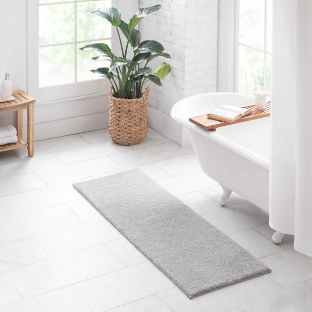 Better Homes & Gardens Ultra Soft Polyester Bath Runner Rug, 20" x 60