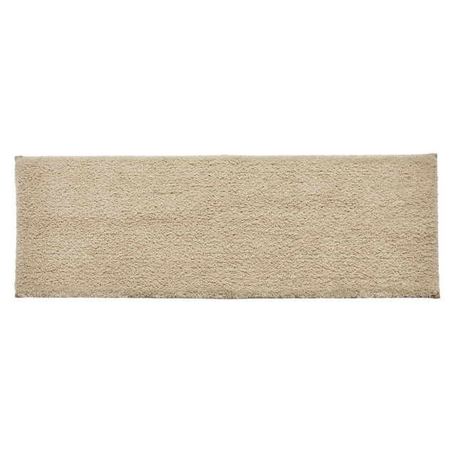 Better Homes & Gardens Ultra Soft Polyester Bath Runner Rug, 20"x60", Almond Biscuit