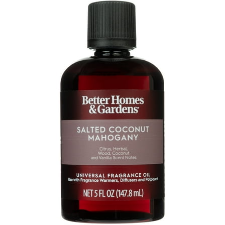 Better Homes & Gardens Universal Fragrance Oil, Salted Coconut & Mahagony Scented, 5 fl oz