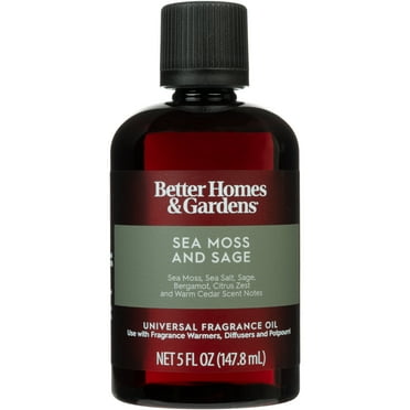 Better Homes & Gardens Universal Fragrance Oil, Sea Moss & Sage Scented, 5 fl oz, for use with Fragrance Oil Diffusers, Fragrance Warmers, Potpourri, and Wicking Fragrance Diffusers