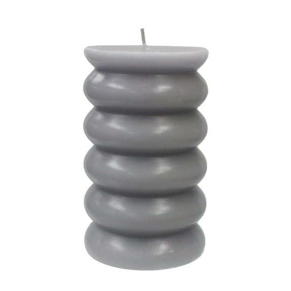 Better Homes & Gardens Unscented Bubble Pillar Candle, 3x5 Inches, Gray