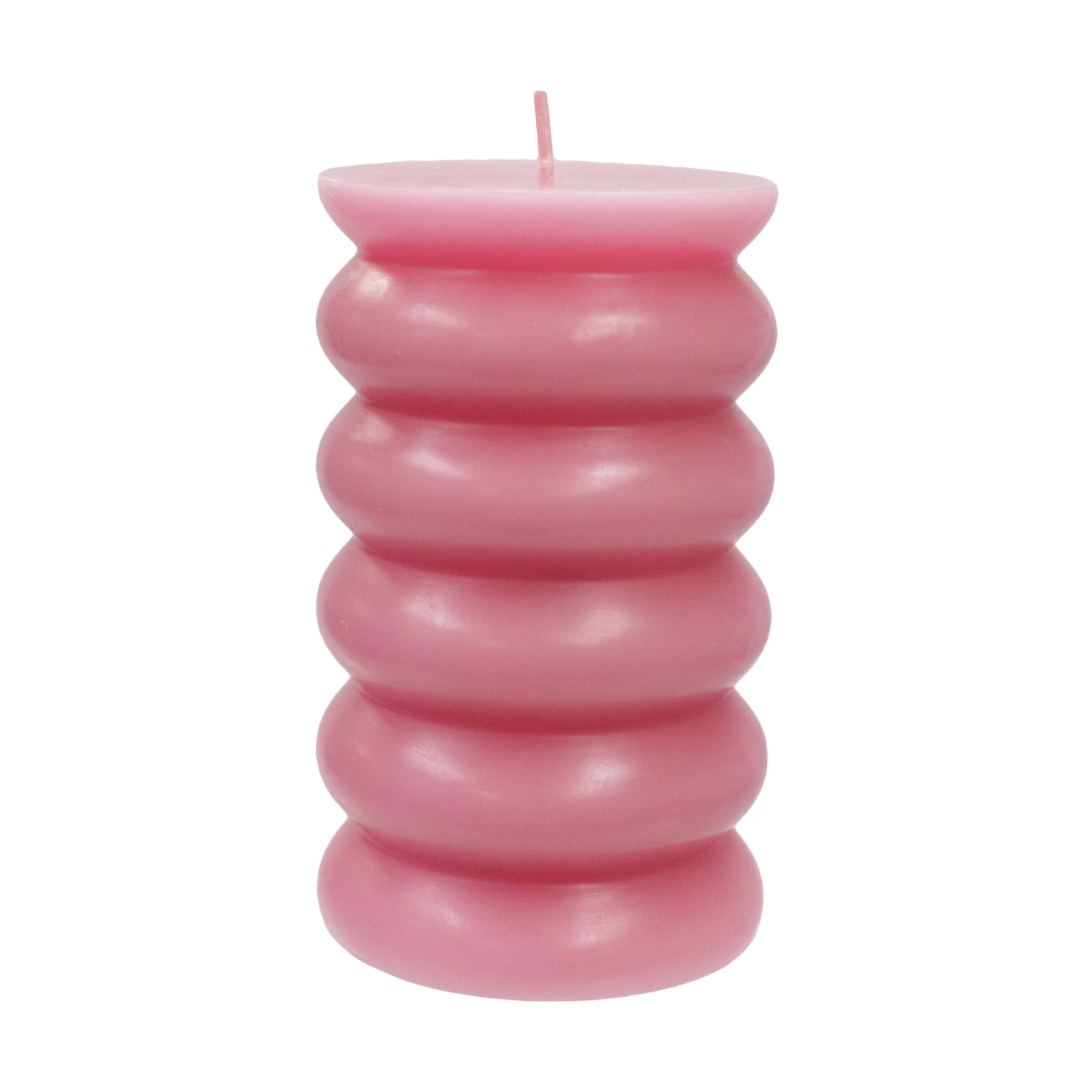 Better Homes & Gardens Unscented Bubble Pillar Candle, 3x5 Inches, Pink