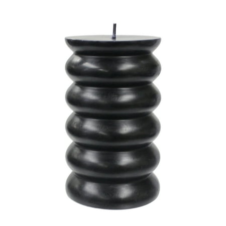 Better Homes & Gardens Unscented Bubble Pillar Candle, 3x5 inches, Black