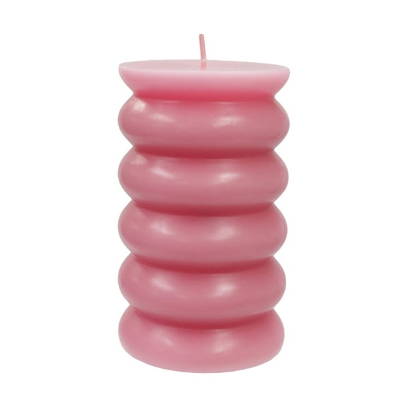 Better Homes & Gardens Unscented Bubble Pillar Candle, 3x5 inches, Pink
