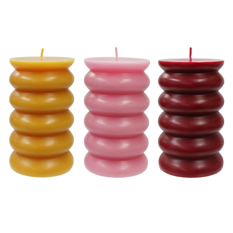 Cylinder Bubble Soy Candles - Set of 3