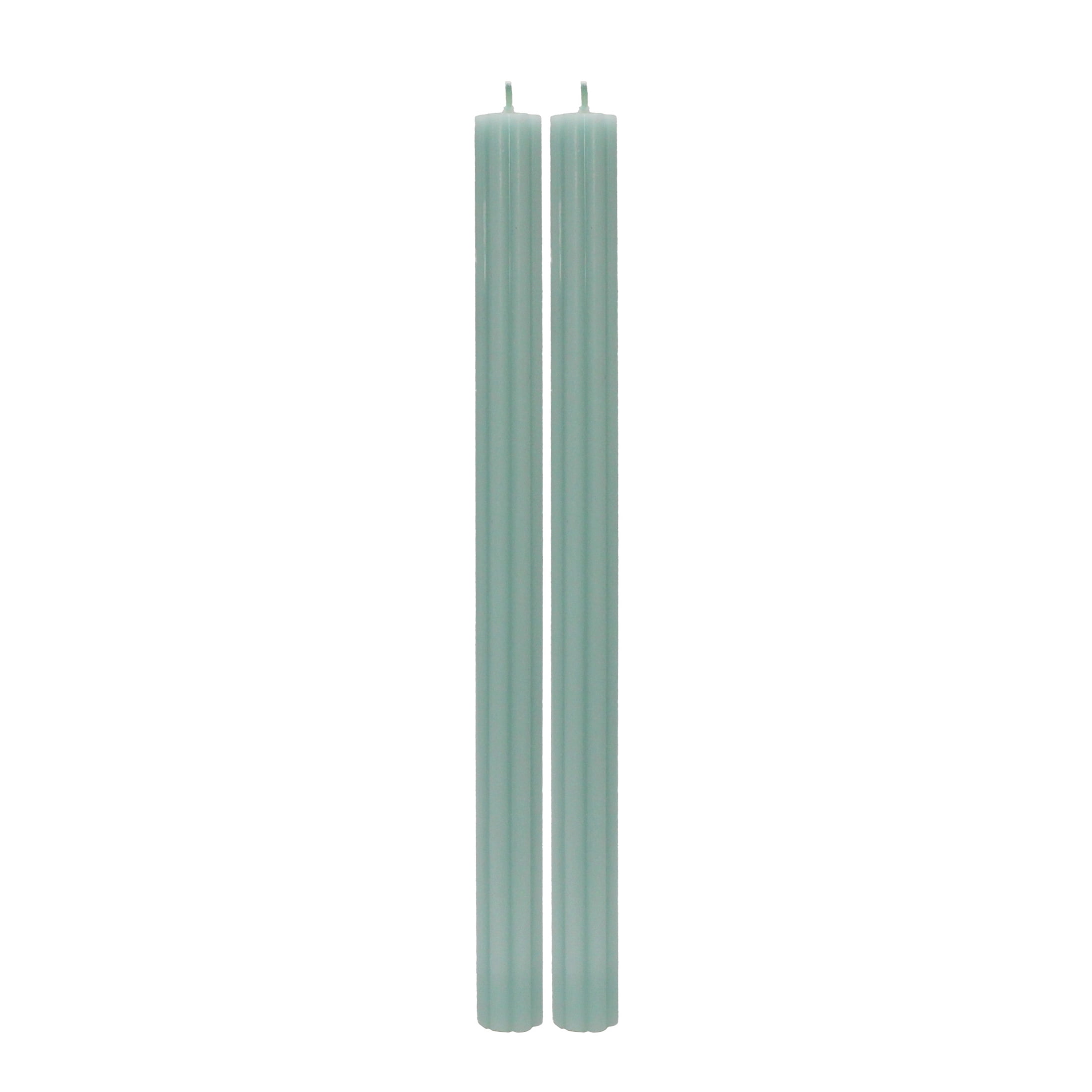 Better Homes & Gardens Unscented Taper Candles, Green, 2-Pack, 11 Inches Height