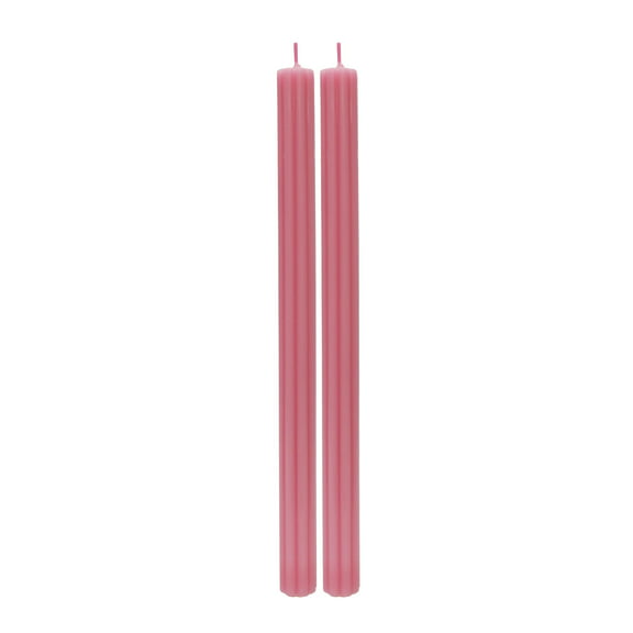 Better Homes & Gardens Unscented Taper Candles, Pink, 2-Pack, 11 inches Height