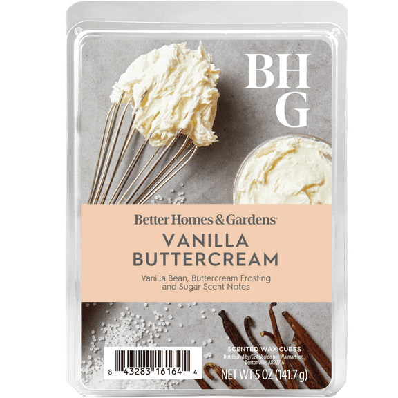 Vanilla Buttercream Scented Wax Melts, Better Homes & Gardens, 5 oz (Value Size)