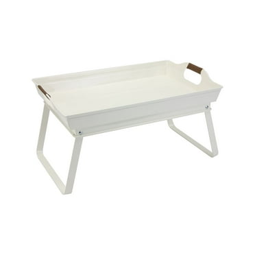 Better Homes & Gardens - Vanilla White Rectangle Galvanized Steel Bed Serving Tray, 18.7 in L x 12.2 in W