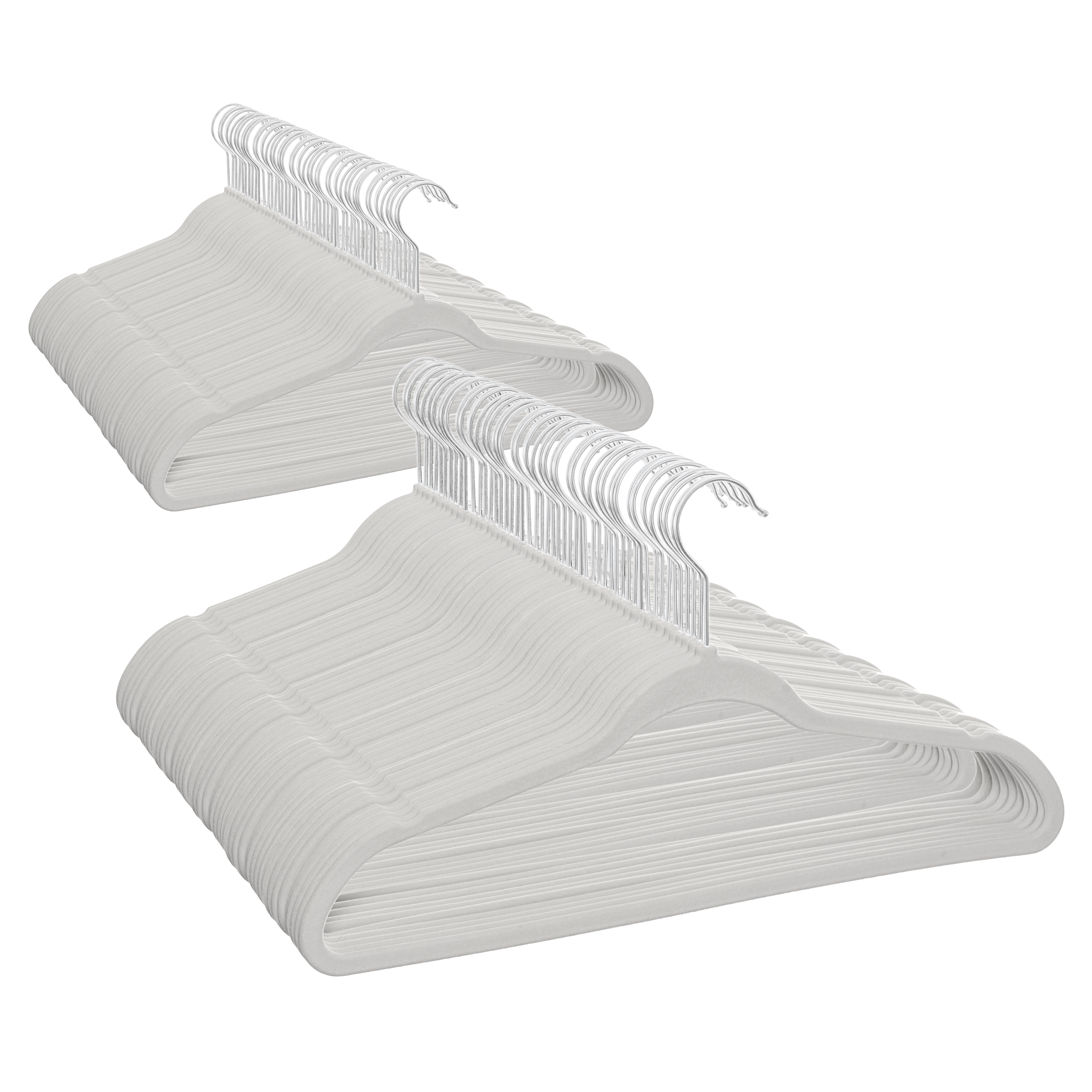 Better Homes & Gardens Velvet Clothing Adult Hangers, 100 Silver, Non-Slip, Space Saving - Walmart.com