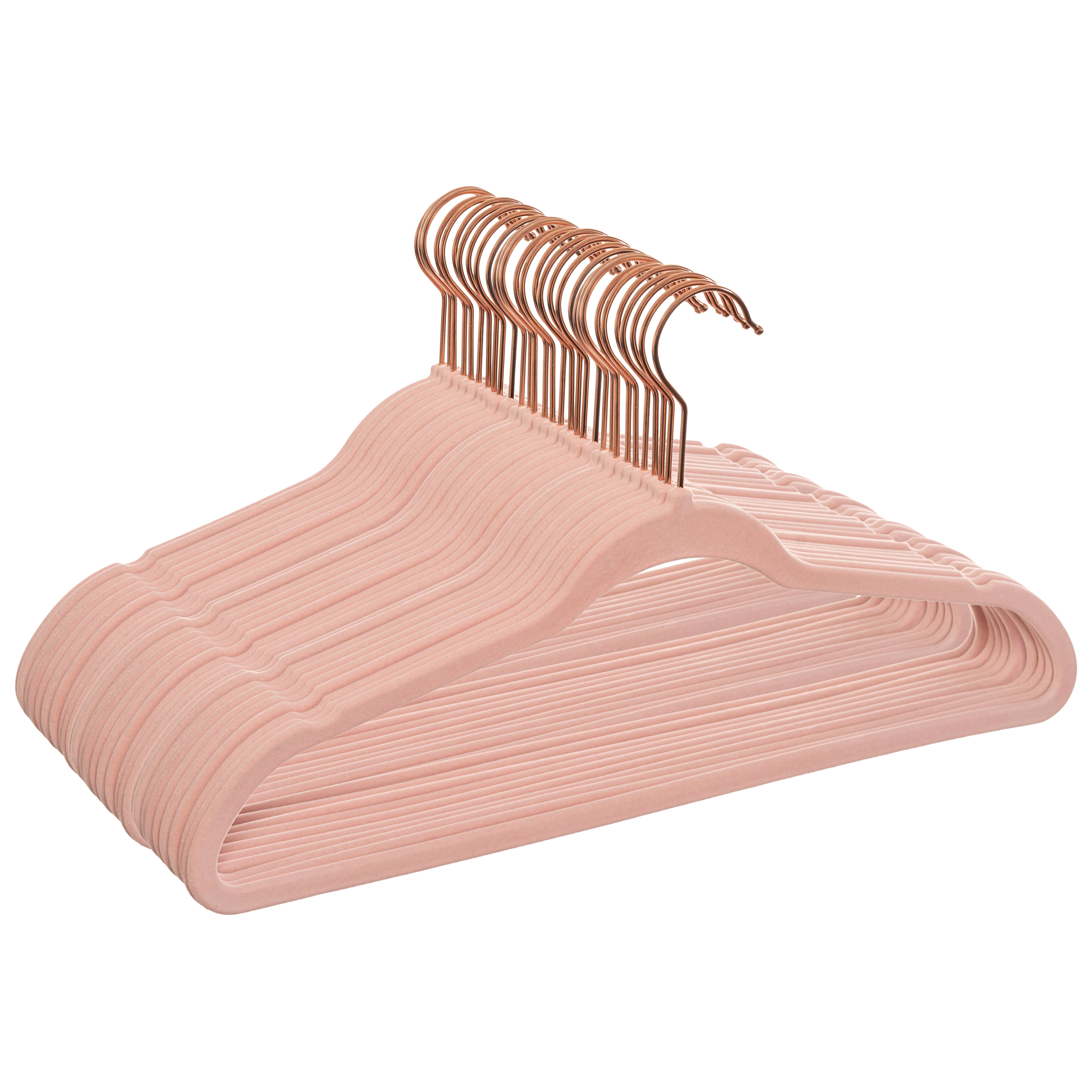 OSTO Pink Velvet Hangers 50-Pack OV-126-50-BLSH-H - The Home Depot