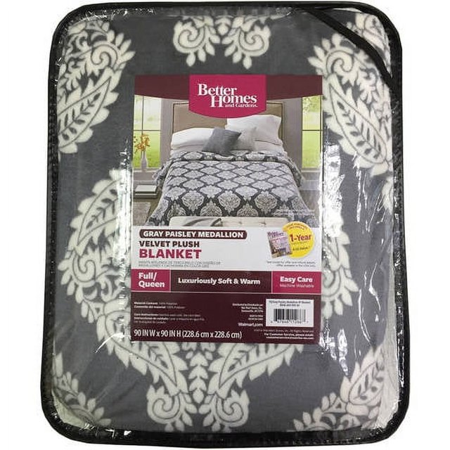 Better Homes & Gardens Velvet Plush Blanket, 1 Each
