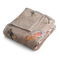 thumbnail image 1 of Better Homes & Gardens Velvet Plush to Sherpa Harvest Owls Throw Blanket, 1 Each, 1 of 4