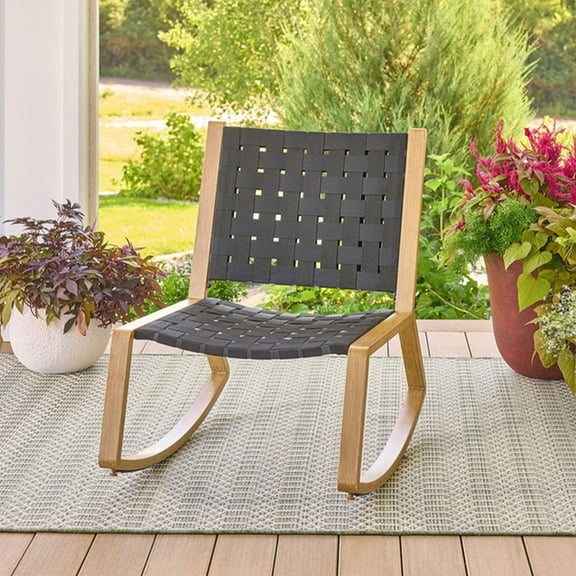 Better Homes & Gardens Ventura Steel Rocking Chair, Black