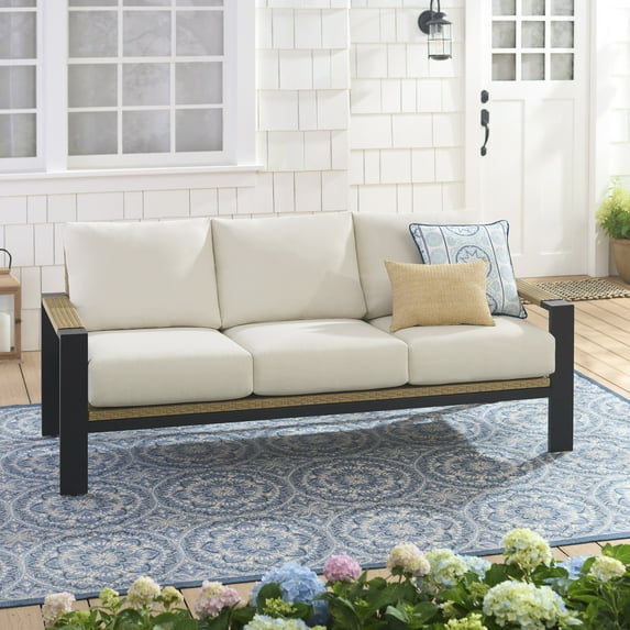 Better Homes & Gardens Ventura Outdoor Wicker Sofa, Beige