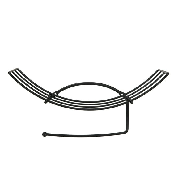 Better Homes & Gardens Matte Black Wall Mounted Toilet Paper Holder with Storage