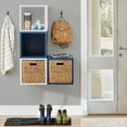thumbnail image 1 of Better Homes & Gardens Wall Mounted Cube Shelves, Set of 4, Indigo and White Textured Finish, 1 of 12