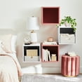 thumbnail image 1 of Better Homes & Gardens Wall Mounted Cube Shelves, Set of 4, Rose and White Textured Finish, 1 of 12