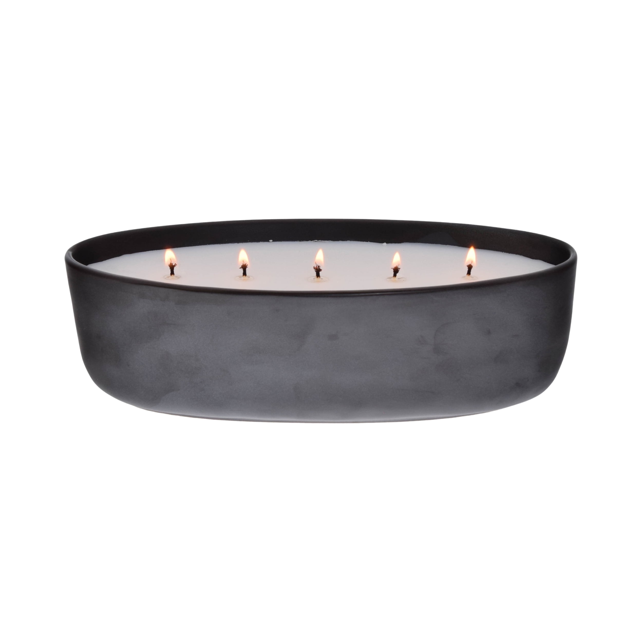 Better Homes and Gardens 5-Wick 40.5 oz Ceramic Candle, Warm Leather & Amber, Black - Walmart.com