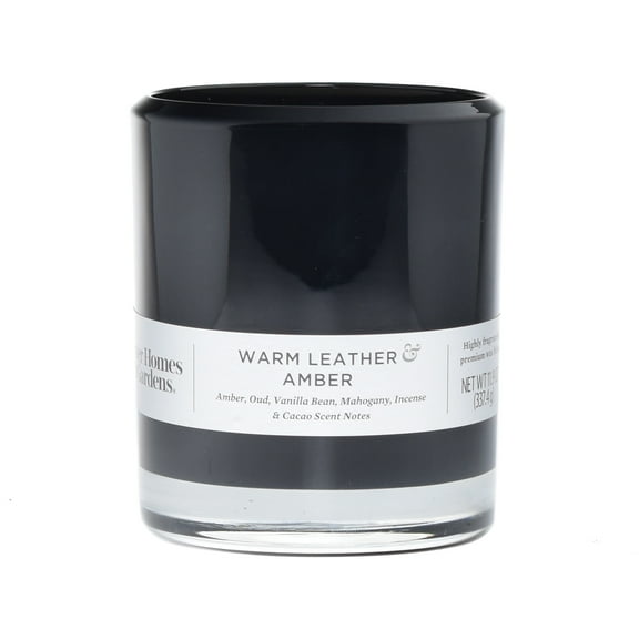 Better Homes & Gardens Warm Leathered Amber 12oz 2-wick Candle