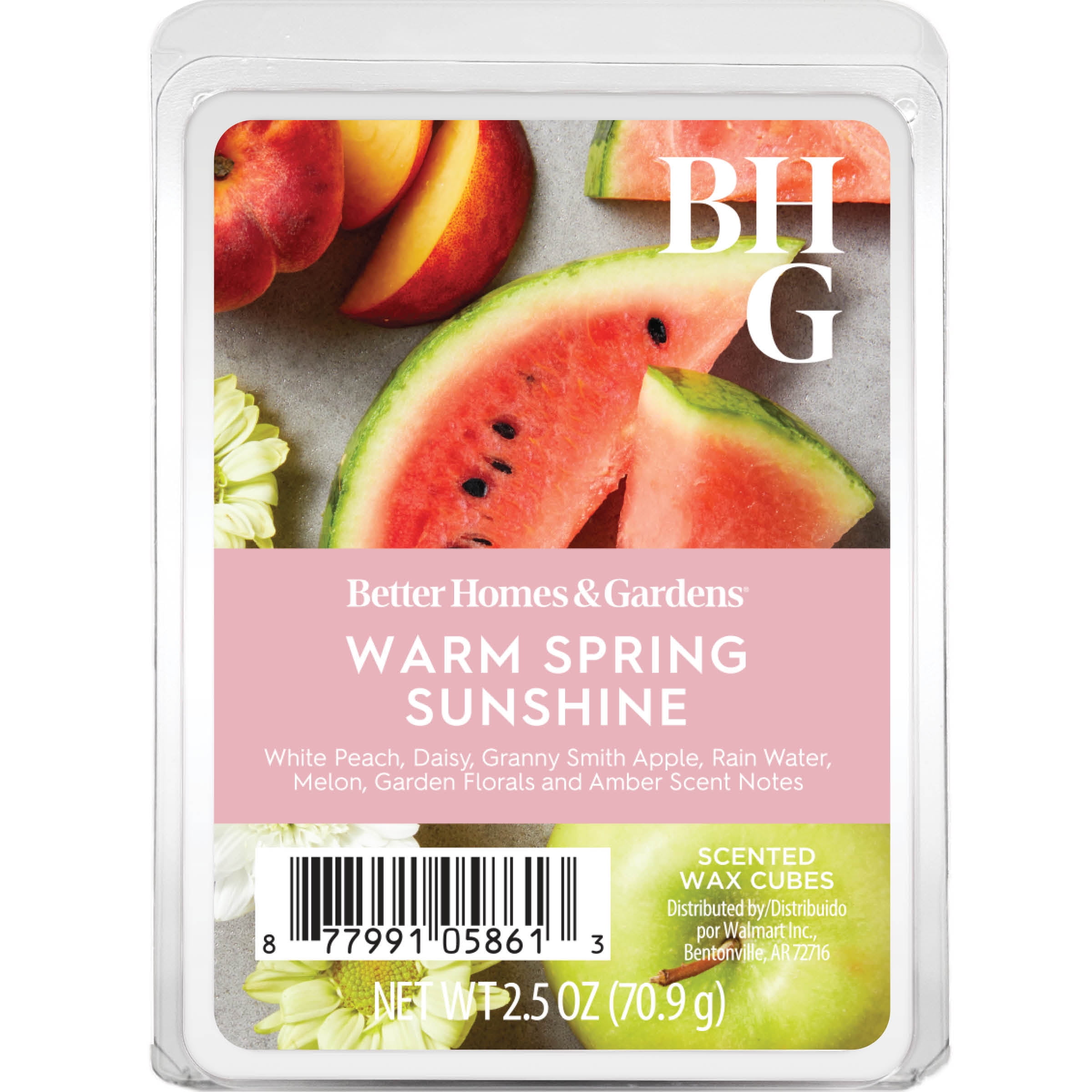 Warm Spring Sunshine Scented Wax Melts, Better Homes & Gardens, 2.5 oz (1-Pack)