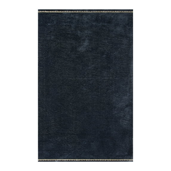 Better Homes & Gardens Washed Indigo Blue Coleman Tonal Hem 5' x 8' Area Rug