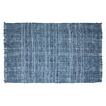 thumbnail image 1 of Better Homes & Gardens Washed Indigo Blue Handwoven Plaid Wool Scatter Accent Indoor Rug, 30" x 46", 1 of 5