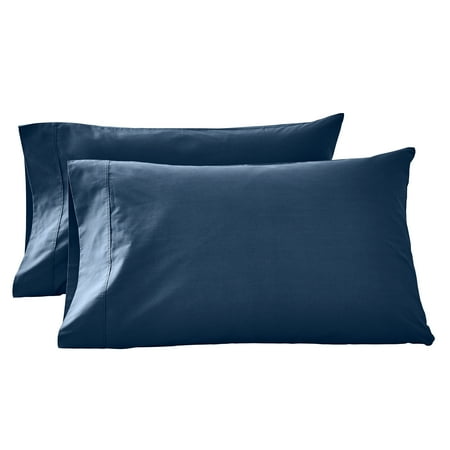 Better Homes & Gardens Washed Indigo Cotton Percale Pillowcases, Standard/Queen (2 Count)