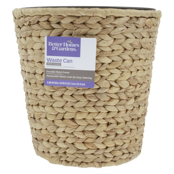 Better Homes & Gardens Water Hyacinth Wastebasket, 1 Each