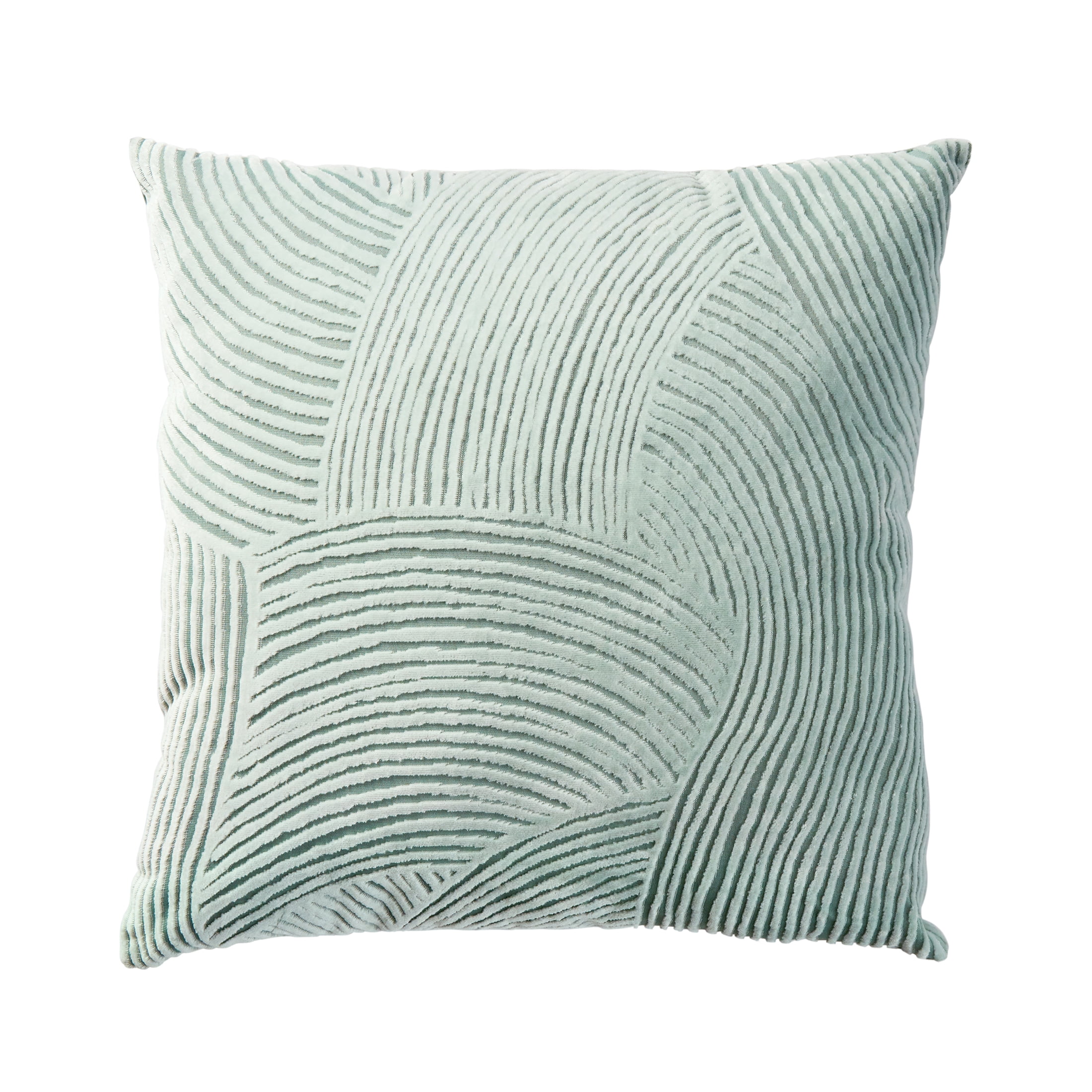 Better Homes & Gardens Waves Green 20" x 20" Velvet Decorative Throw Pillow