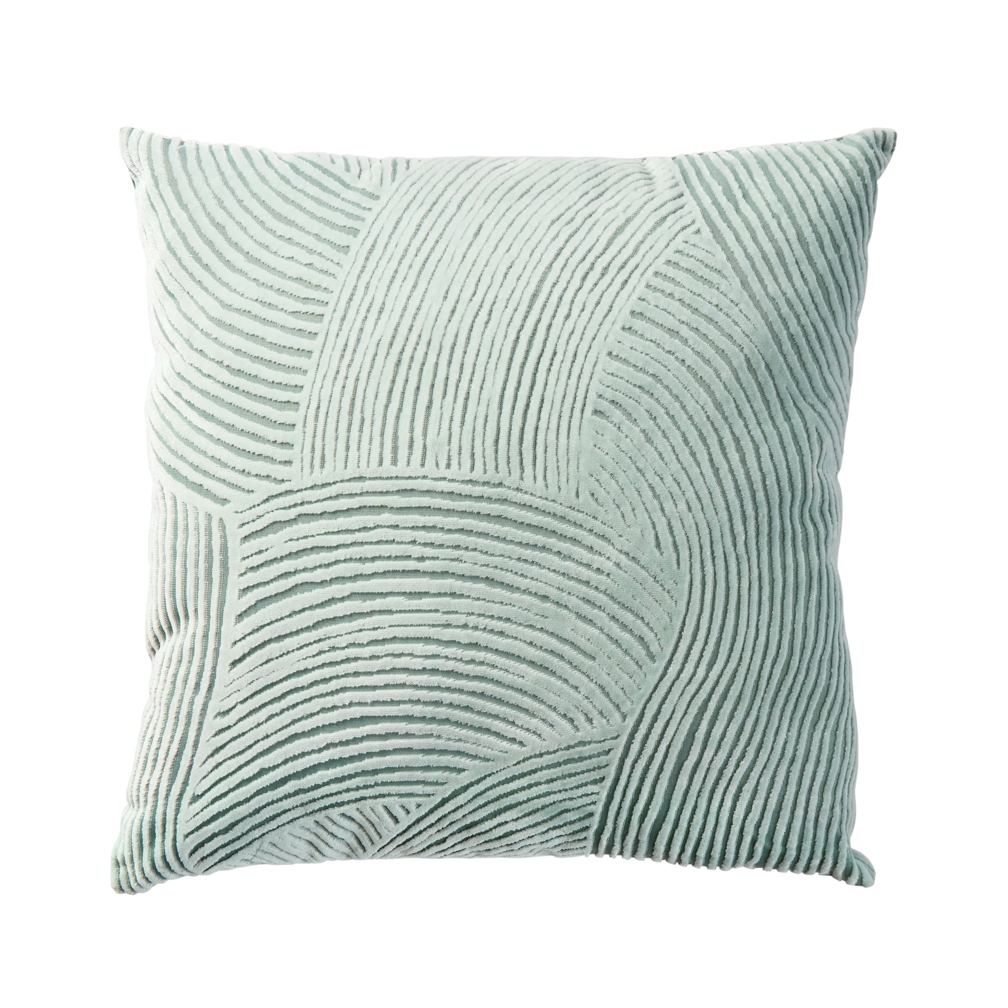 Better Homes & Gardens Waves Green 20" x 20" Velvet Decorative Throw Pillow