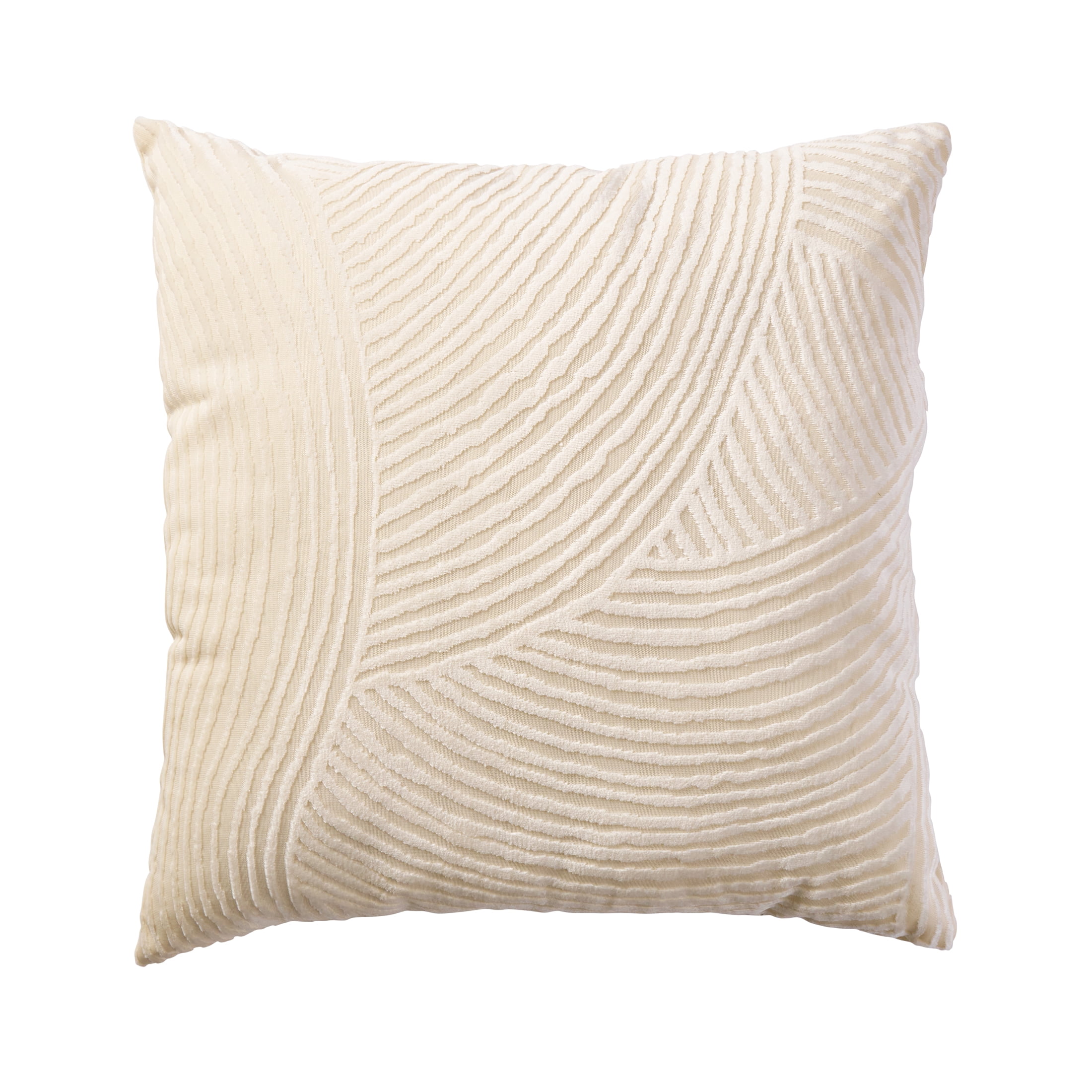 Better Homes & Gardens Waves Vanilla Dream 20" x 20" Decorative Throw Pillow Cover
