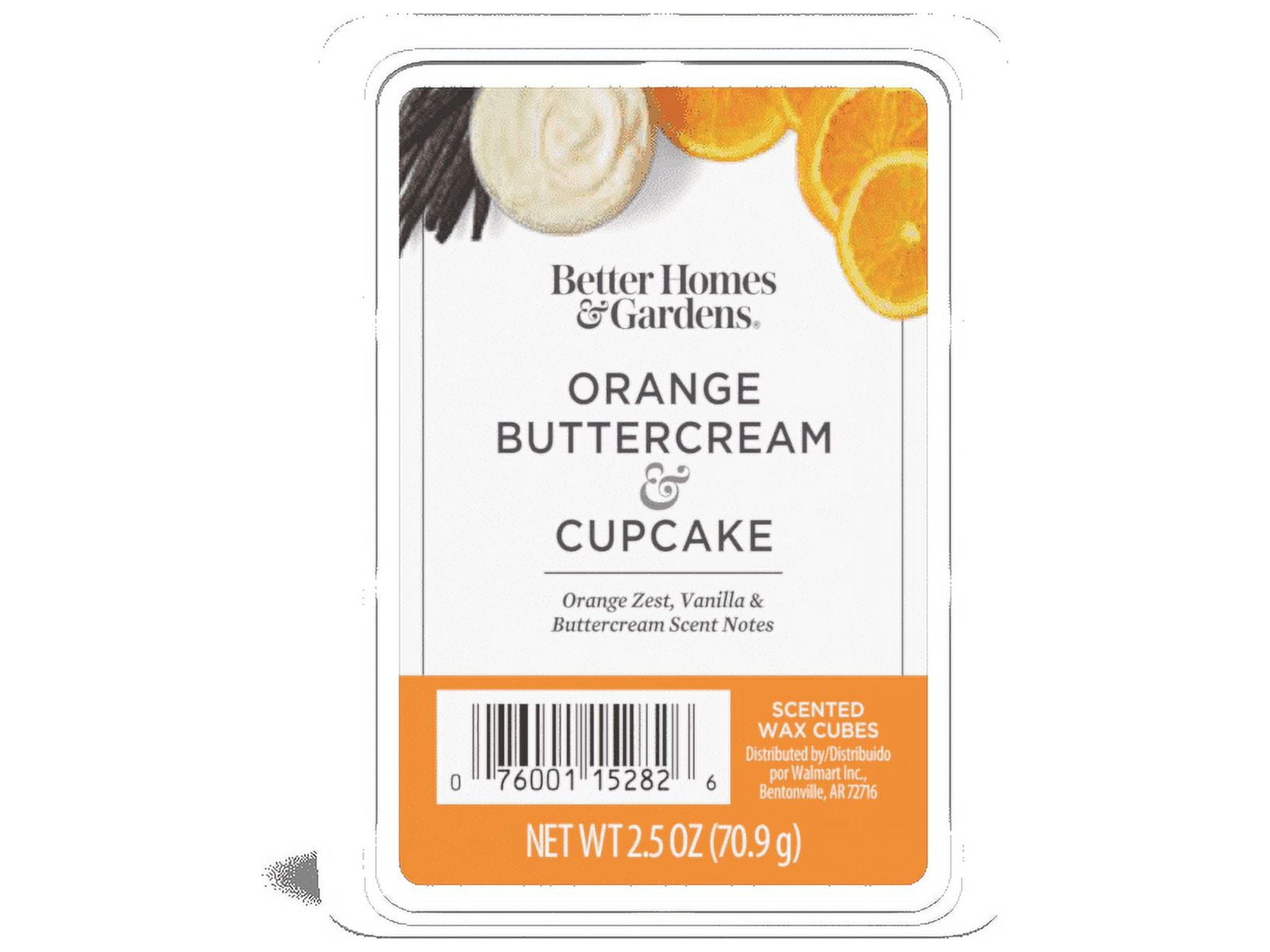 Orange Buttercream & Cupcake Scented wax Melts, Better Homes & Gardens , 2.5 oz