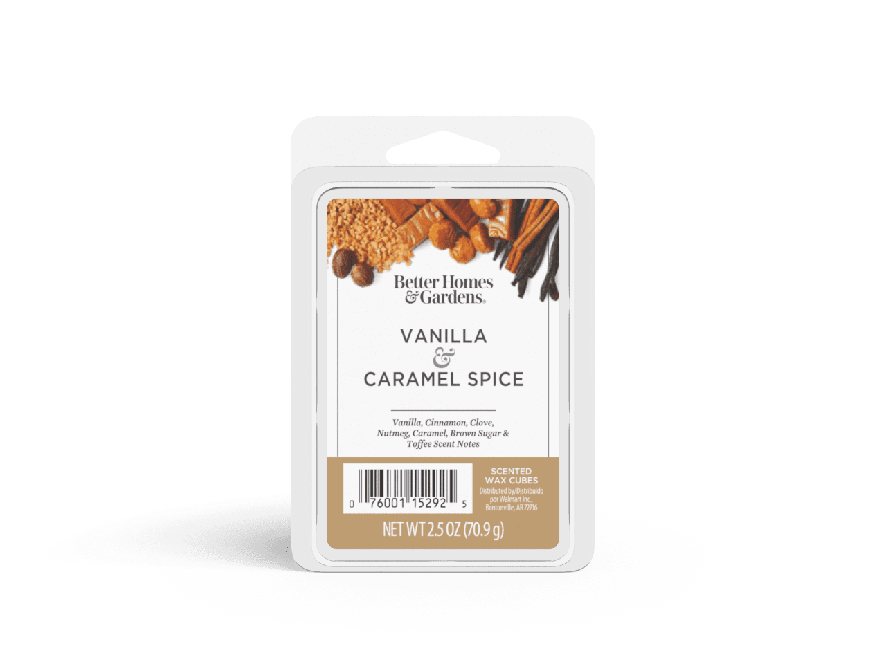 Vanilla Caramel Spice Scented Wax Melts, Better Homes & Gardens, 2.5 oz