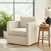 Better Homes & Gardens Waylen Swivel Accent Chair, by Dave & Jenny Marrs, Cream