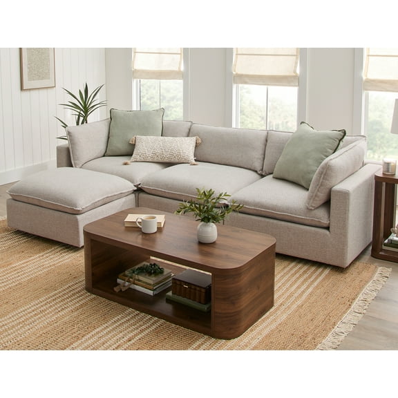 Better Homes & Gardens Weston Cloud Modular Sectional Sofa, Heathered Wheat