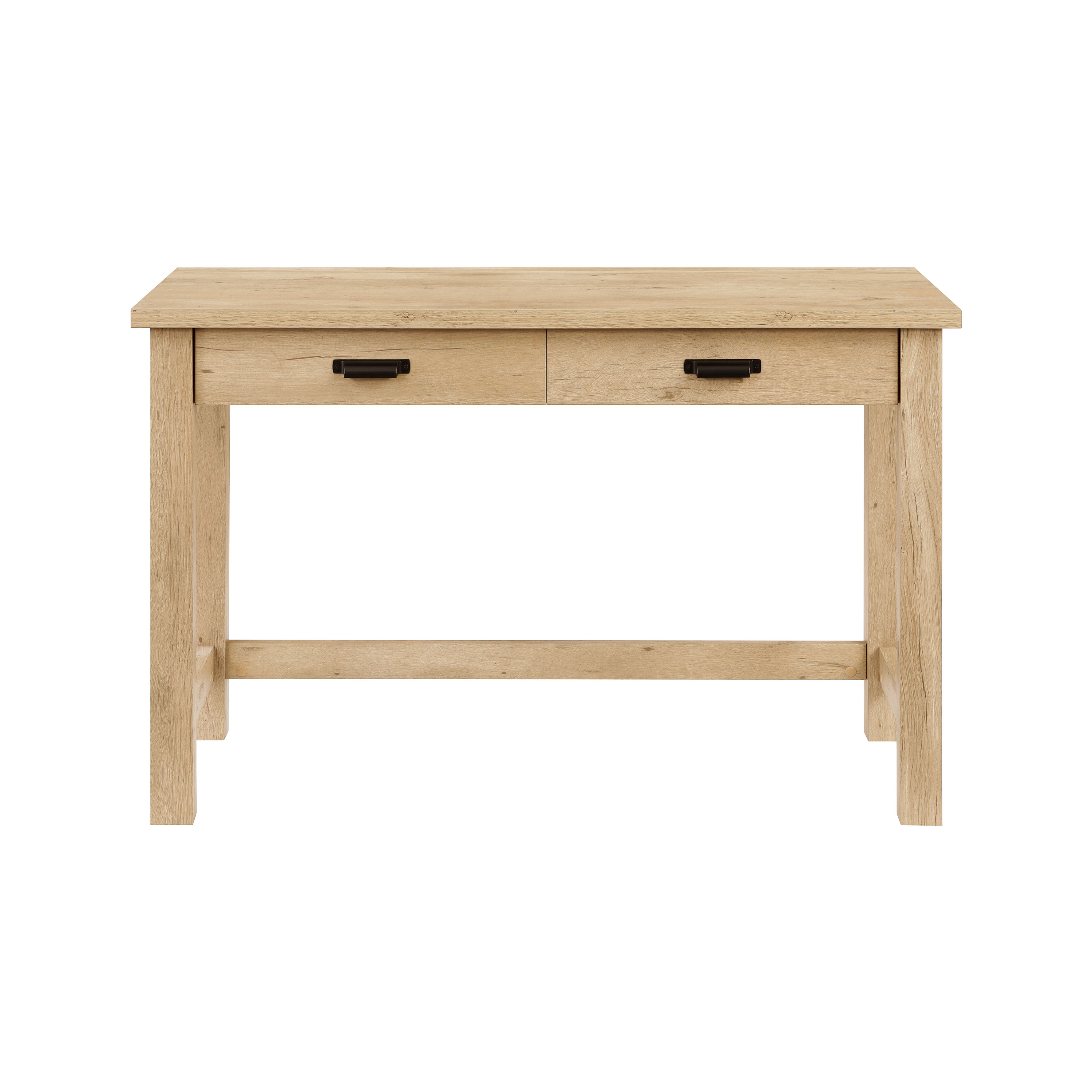 Better Homes & Gardens Wheaton Farmhouse 47" Writing Desk with Storage and Built-in Power Station, Natural Oak - image 1 of 9