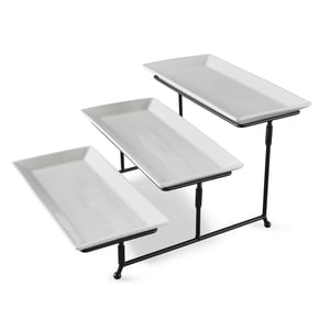 Better Homes & Gardens White Porcelain 3-Tier Serve Set
